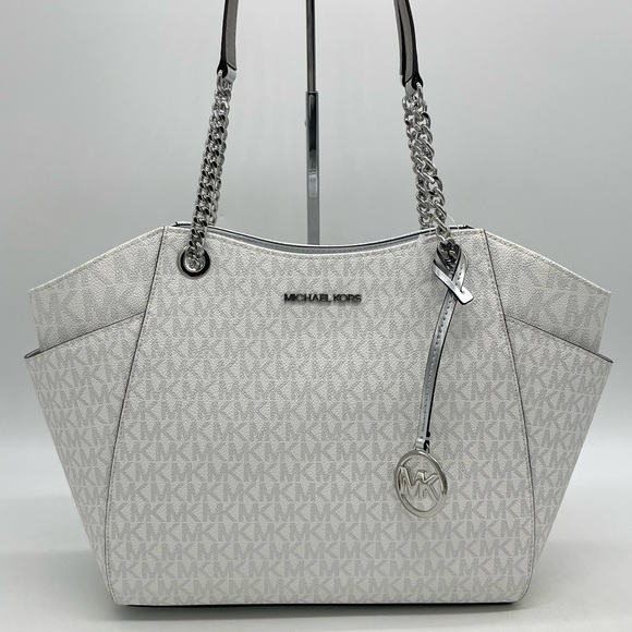 Michael Kors Large Chain Shoulder Tote Bag - Picture 2 of 9